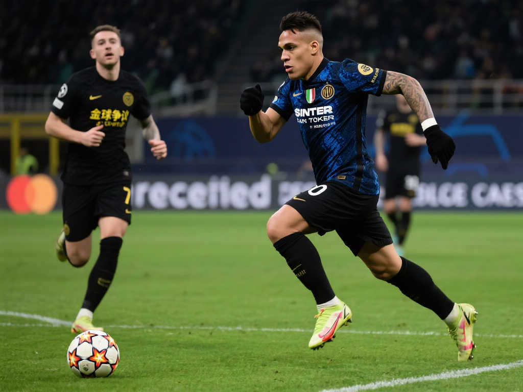 金球无惧，拼尽全力！劳塔罗腿沉头昂的斗志